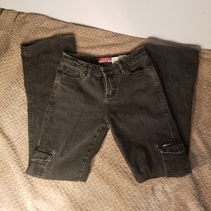 UNIONBAY Stretch Black Jeans Cargo w/ Side Pockets